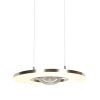 Steinhauer Soleil LED 2-flammige Ring-Pendelleuchte modern, dimmbar, silber, Länge 32 cm