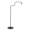 Steinhauer Bloeba Bogen-Stehlampe für Wohnzimmer mit weißem Stoffschirm, modern