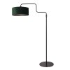 Steinhauer Bloeba Bogenstehlampe mit grünem Schirm, verstellbar fürs Wohnzimmer