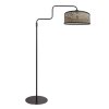 Steinhauer Bloeba Stehlampe als Leseleuchte mit verstellbarem Arm, naturfarbenem Holzschirm