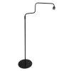 Steinhauer Bloeba Stehlampe als Leseleuchte mit verstellbarem Arm, naturfarbenem Holzschirm