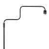 Steinhauer Bloeba Stehlampe als Leseleuchte mit verstellbarem Arm, naturfarbenem Holzschirm