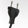 Steinhauer Prestige Chic Bogenstehlampe aus Metall mit goldfarbenem Stoffschirm, dimmbar