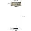 Steinhauer Stang klassische Stehlampe mit naturfarbenem Holzschirm, E27, dimmbar, IP20