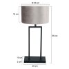 Steinhauer Stang verstellbare Metall-Tischlampe mit silberfarbenem Schirm E27