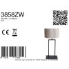 Steinhauer Stang verstellbare Metall-Tischlampe mit silberfarbenem Schirm E27