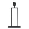 Steinhauer Stang rechteckige Tischlampe E27 mit grauem Stoffschirm, dimmbar, klassisch