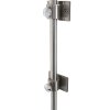 Steinhauer Sparkled Light Bogen-Wandleuchte Silber mit gold-schwarzem Stoffschirm