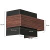 Steinhauer Muro moderne braune 2-flammige Wandlampe aus Metall dimmbar IP20 2700 K