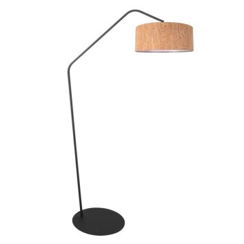 Steinhauer Zig-Zag verstellbare Bogenlampe aus Metall mit Korkschirm, dimmbar, 173 cm
