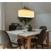 Globo Jannie Esstisch-Pendelleuchte braun-sandfarben, aus Holz und Metall, 70 cm