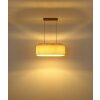 Globo Jannie Esstisch-Pendelleuchte braun-sandfarben, aus Holz und Metall, 70 cm