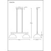 NOWA Romy 2-flammige Holzbalken-Pendelleuchte 85 cm aus Eichenholz für Esstisch
