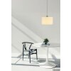 NOWA Thea LED Esstisch-Pendelleuchte Ø 35 cm mit cremefarbenem Stoffschirm IP20