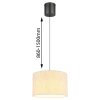 NOWA Thea LED Esstisch-Pendelleuchte Ø 35 cm mit cremefarbenem Stoffschirm IP20