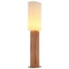 Globo Jannie braune Holz-Stehlampe 140,3 cm mit naturfarbenem Stoffschirm E27