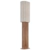 Globo Jannie braune Holz-Stehlampe 140,3 cm mit naturfarbenem Stoffschirm E27