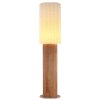 Globo Jannie braune Holz-Stehlampe 140,3 cm mit naturfarbenem Stoffschirm E27