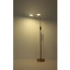 Globo Silvio 2-flammige LED Stehlampe 173 cm, Messing, weiße Acrylglasschirme, IP20