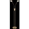 Globo Silvio 2-flammige LED Stehlampe 173 cm, Messing, weiße Acrylglasschirme, IP20