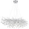 Globo Maxine Designer-Kronleuchter 14-flammig G9 chromfarbener Glasschirm