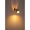 Globo Milley Wandspot mit Schalter, bernsteinfarbener Glasschirm mit bronzefarbenem Metallschirm, E27 40 Watt IP20