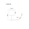 NOWA Jule braune Tischlampe mit beigem Stoffschirm, E27, 29 cm, Schalter am Kabel
