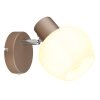 Globo Eileen Wandleuchte Wandspot mit Schalter, weißem Glasschirm, E27, 40 Watt