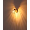Globo Olin braun-chromfarbener Wandspot mit Gitterschirm, E27, IP20