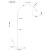Globo Thea Bogenstehlampe für Wohnzimmer mit cremefarbenem Stoffschirm, modern