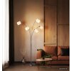 Globo Thea 5-flammige Stehlampe mit cremefarbenen Stoffschirmen, modern