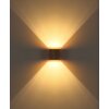 Globo Rojas LED Up-Down Wandleuchte aus Travertin, eckig, 3000K 576 lm 6W, modern
