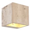 Globo Rojas LED Up-Down Wandleuchte aus Travertin, eckig, 3000K 576 lm 6W, modern