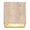 Globo Rojas LED Up-Down Wandleuchte aus Travertin, eckig, 3000K 576 lm 6W, modern