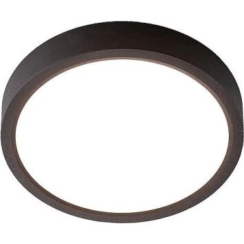 NOWA Puccy graue moderne flache runde LED-Deckenleuchte 3000 K 1800 lm 15 W IP20