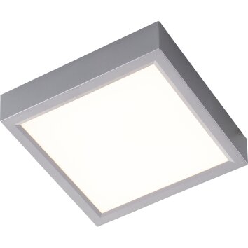 NOWA Puccy LED silberfarbene Deckenleuchte quadratisch IP20 1200 Lumen 10 Watt