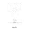 Globo Delores LED Deckenventilator mit Beleuchtung Fernbedienung modern naturfarben
