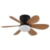 Globo Delores LED Deckenventilator mit Beleuchtung Fernbedienung modern naturfarben