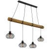 Globo Caldwell 4-flammige Esstisch-Hängeleuchte Industrial 125 cm mit schwarzen Metall-Schirmen