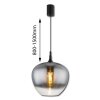 Globo Maxy Glaskugel-Hängeleuchte, modern, für Esszimmer und Wohnzimmer, 40 cm, extern dimmbar