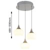 Globo Lui LED Hängeleuchte für Esstisch aus Metall in Nickel-Matt 3000K 2700lm 24W
