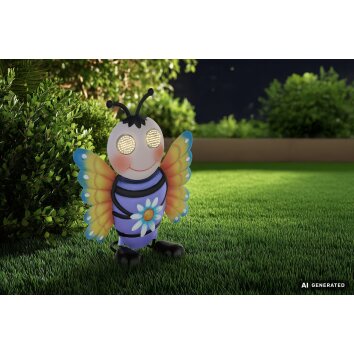 Globo FLAUGI LED Garten-Solarleuchte Schmetterling für Außenbereich IP44 3000 Kelvin