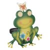 Globo FLAUGI Solar-Gartenfigur Frosch mit Krone für Außenbereich LED IP44