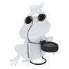 Globo FLAUGI Solar-Gartenfigur Frosch mit Krone für Außenbereich LED IP44