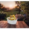 Globo Kotir LED Akku-Solarleuchte Fuchs im Blumenkorb für Außenbereich IP44