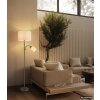 Globo Thea moderne Stehlampe mit Lesearm für Wohnzimmer, 2-flammig, E27, IP20, 165 cm