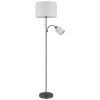 Globo Thea moderne Stehlampe mit Lesearm für Wohnzimmer, 2-flammig, E27, IP20, 165 cm