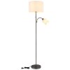 Globo Thea moderne Stehlampe mit Lesearm für Wohnzimmer, 2-flammig, E27, IP20, 165 cm