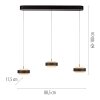 SCHÖNER WOHNEN-Kollektion ELMO LED 3-flammige Pendelleuchte, höhenverstellbar