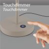 SCHÖNER WOHNEN-Kollektion ELMO LED Tischleuchte mit Touchdimmer, weißem Glasschirm